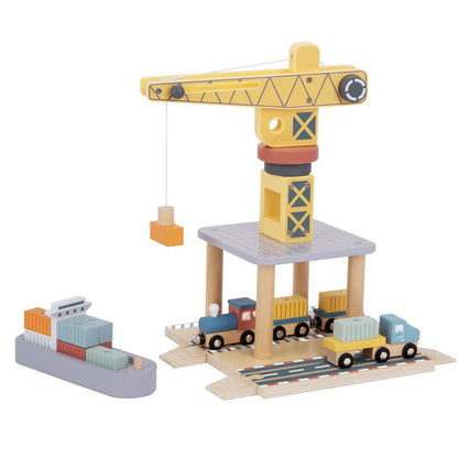 TookyToy - Pretend Play Port Crane Toy Set - Motherhood