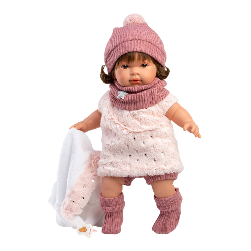 Llorens - Baby Girl Doll with Crying Mechanism, Clothing & Accessories: Carla - 42cm
