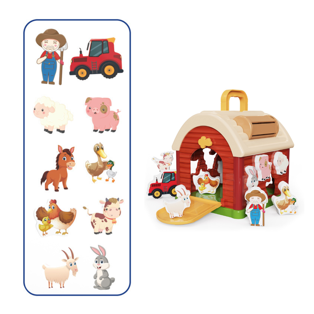 Cogo - Farm Animals Shape Sorter - 11 Pieces