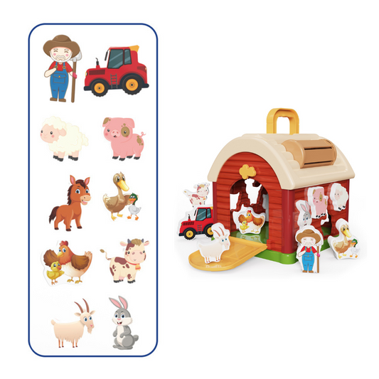 Cogo - Farm Animals Shape Sorter - 11 Pieces