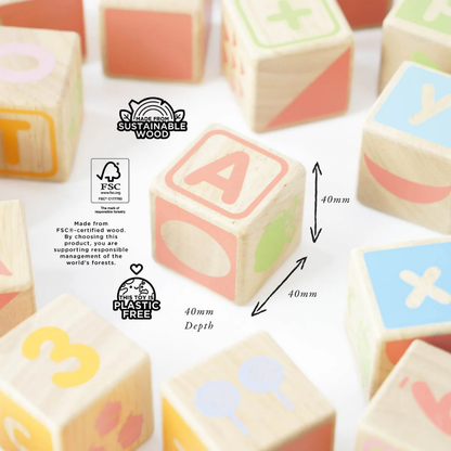 Le Toy Van - ABC Learning Wooden Blocks - 30pcs