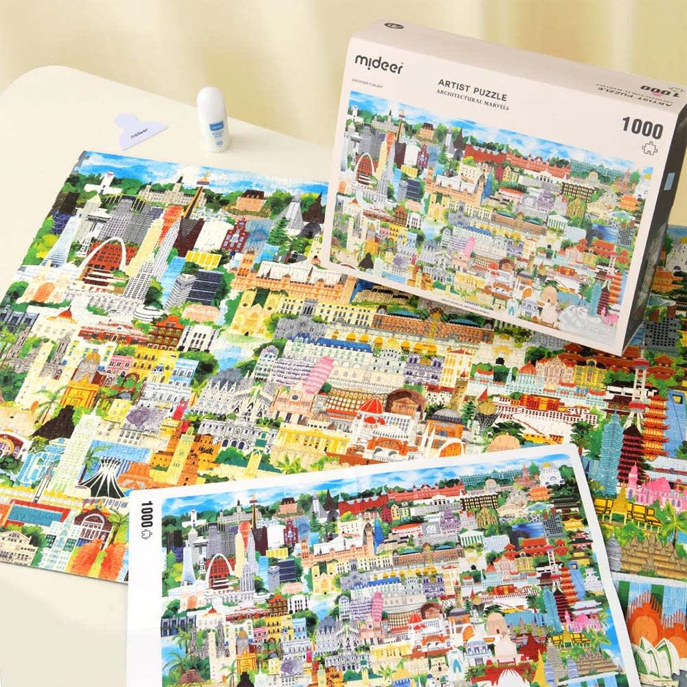 Mideer - Architectural Marvels - 1000 Piece Jigsaw Puzzle in Gift Box