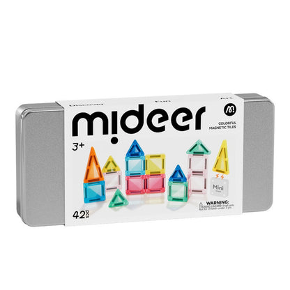 Mideer - Colourful Mini Magnetic Tiles Building Set - 42pcs
