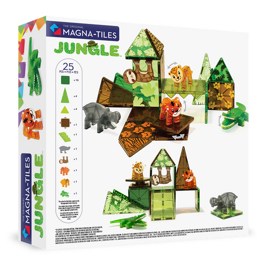 Magna-Tiles - Magnetic Construction Set - Jungle Animals Set - 25pcs