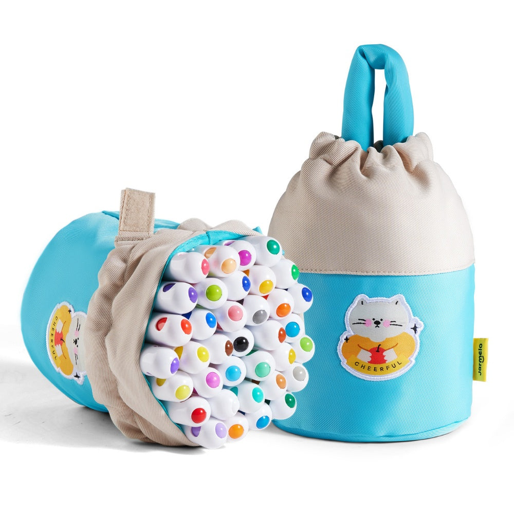 Jar Meló - Twistable Washable Silky Crayons in Carry Bag - 36 Colours