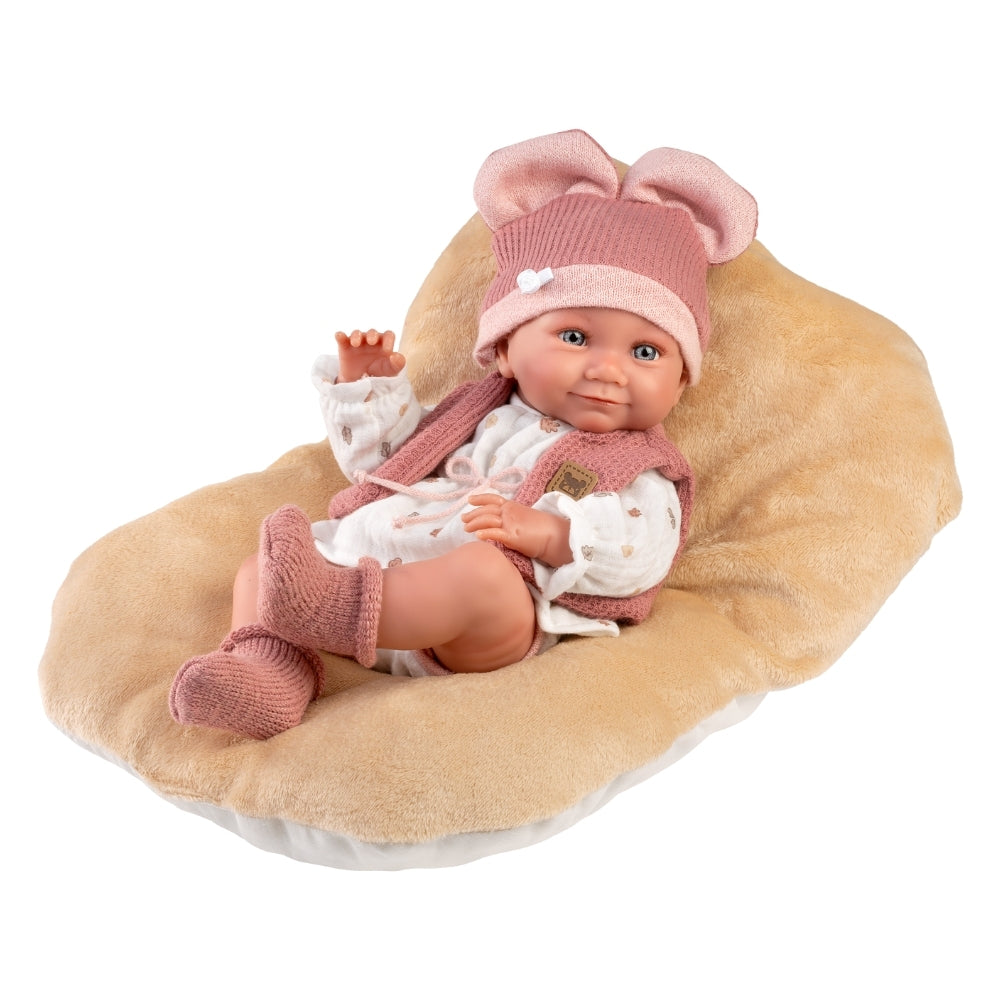 Llorens - Anatomically Correct Baby Girl Doll with Outfit & Cushion: Nica - 40cm