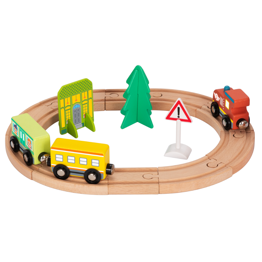 hi Pando - Magnetic Train Set - City Themed - 23pcs