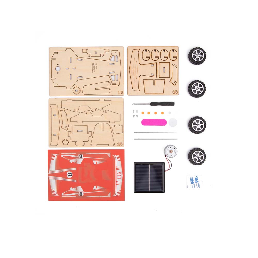 TookyToy - DIY 3D Wooden Cars - Solar Racing Car - Motherhood