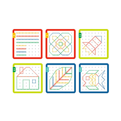 TookyToy - Creative Rubber Band: Fine Motor Geoboard Activity Set