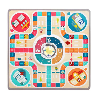 TopBright - Wooden Ludo Board Game - Classic Family Strategy Game for Kids