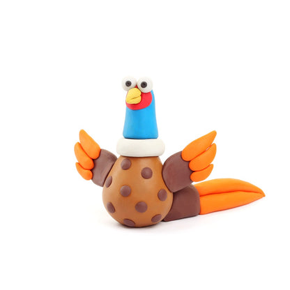 Hey Clay - Modelling Air-Dry Clay with Fun Interactive App - Pheasant, Ara Parrot, Dove, Series Birds, 6 cans