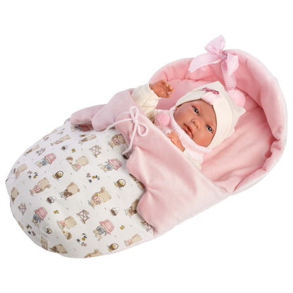 Llorens - Anatomically Correct Baby Girl Doll with Outfit & Sleeping-Bag: Nica - 40cm