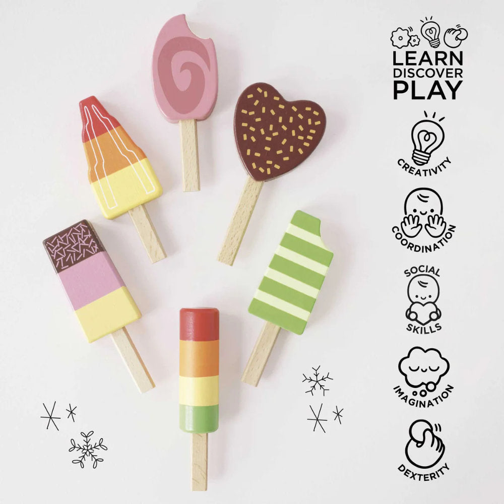 Le Toy Van - Wooden Ice Lollies Popsicles - 7pcs
