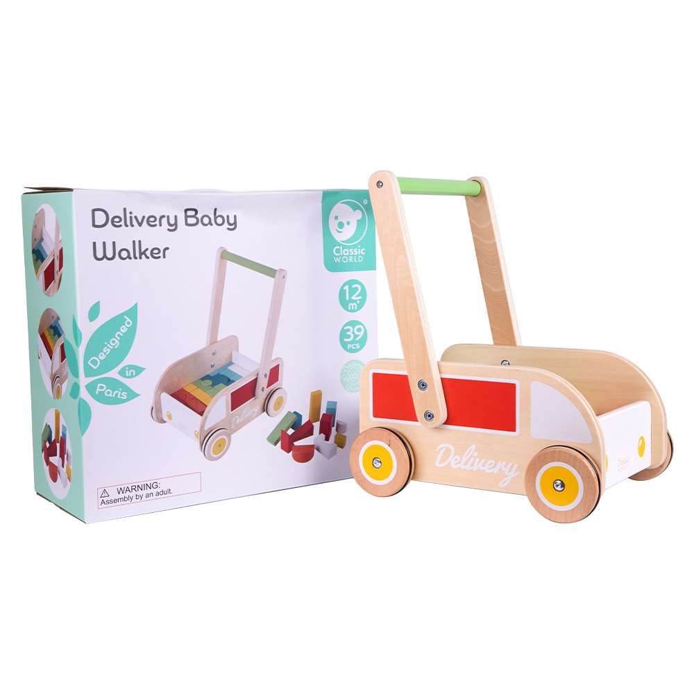 Classic World - Baby Walker with Building Blocks