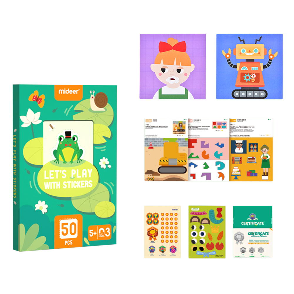 Mideer - Let's Play with Stickers - Advanced Level