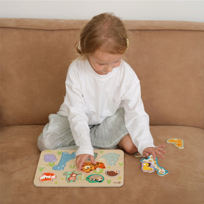 Classic World - Wooden Puzzle - Animals - 10pcs