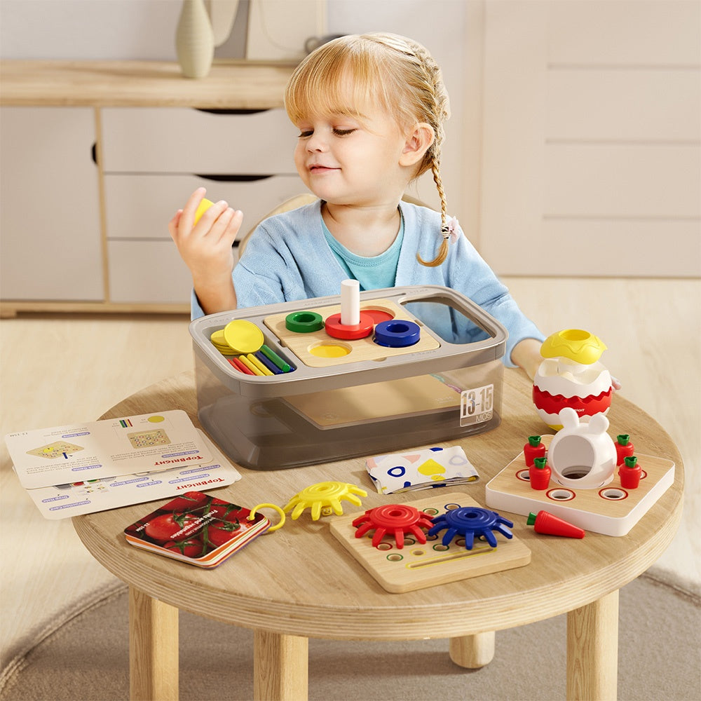 TopBright - 8-in-1 Montessori Educational Activity Box - 13-15 Months