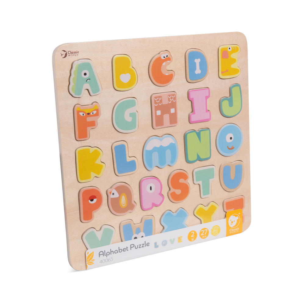 Classic World - Wooden Puzzle - Alphabet A-Z - 27pcs