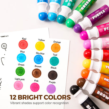 Jar Meló - Dot Painting Art Markers - 12 Colours