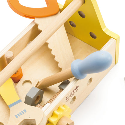 Classic World - Pretend & Play - Wooden Carpenter Tool Set - 18pcs