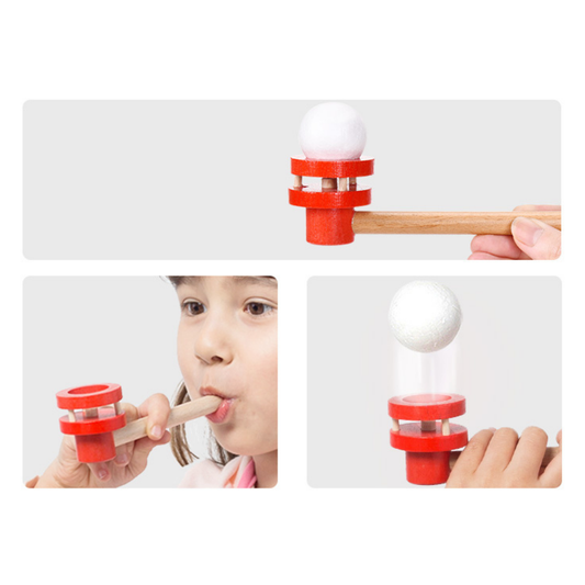 Mideer - Wooden Blow Pipe: Breathing Therapy Toy for Kids