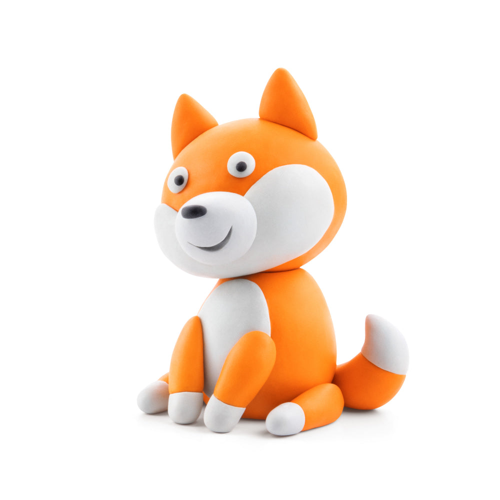 Hey Clay - Modelling Air-Dry Clay with Fun Interactive App - Shiba Inu, Spitz, Pug, Series Dog Story, 6 cans