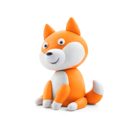 Hey Clay - Modelling Air-Dry Clay with Fun Interactive App - Shiba Inu, Spitz, Pug, Series Dog Story, 6 cans