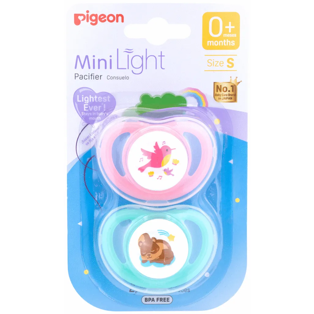 Pigeon - Minilight Pacifier (2 Pc) S