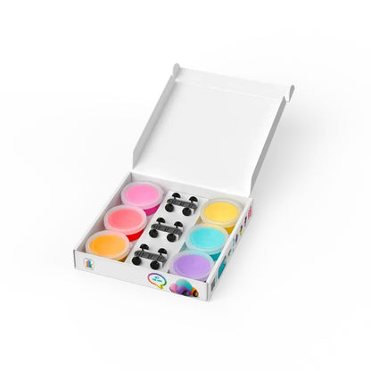 Hey Clay - Modelling Air-Dry Clay with Fun Interactive App - Happy Cars, series Motors, 6 cans-**