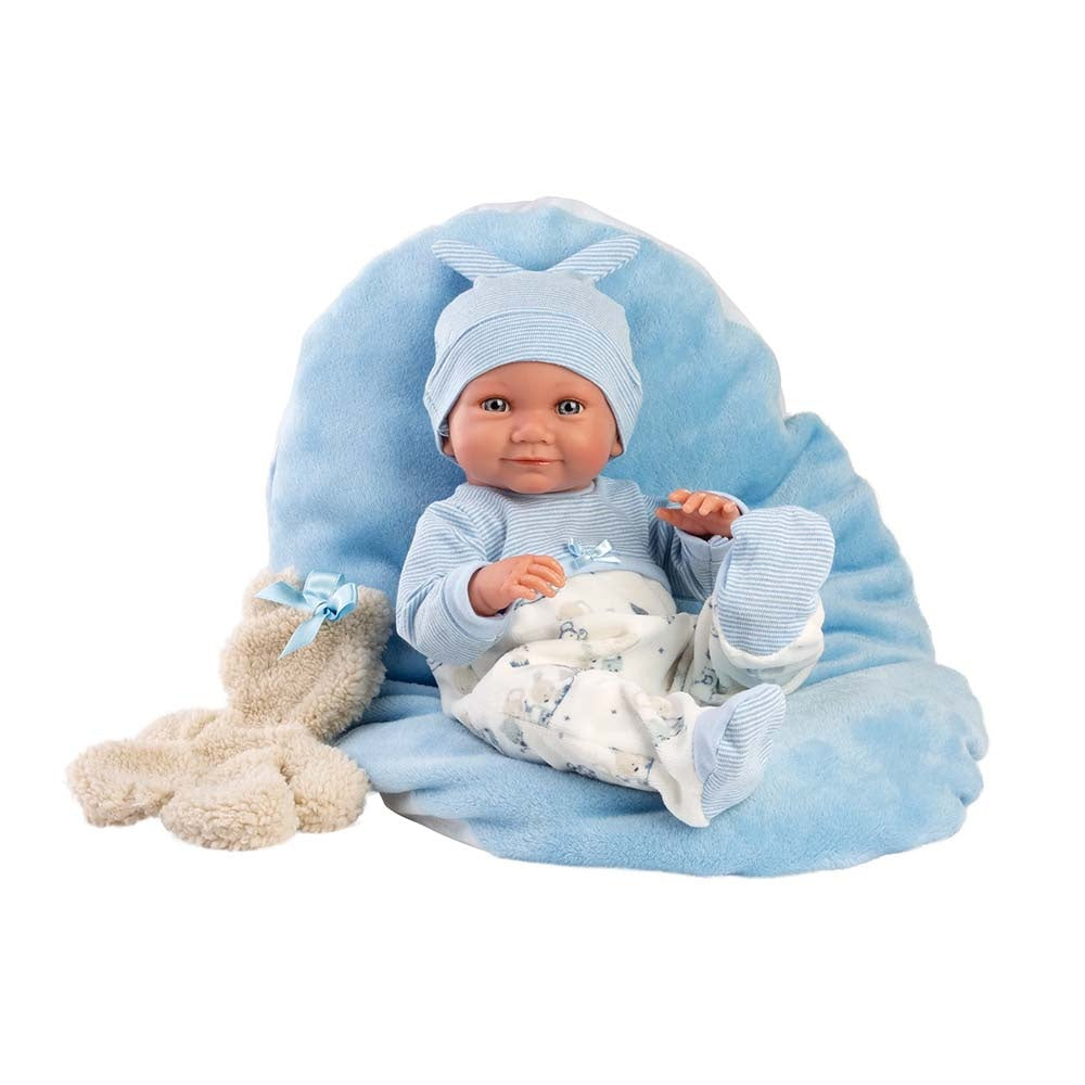 Llorens - Anatomically Correct Baby Boy Doll with Clothing & Cushion: Nico - 40cm