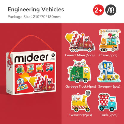 Mideer - My First Jigsaw Puzzle for Kids - Construction Vehicles