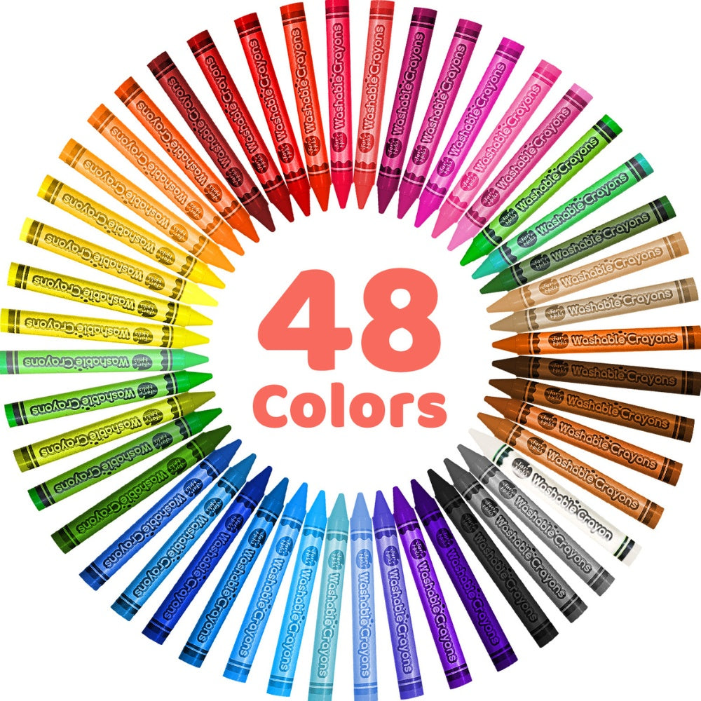Jar Meló - Wax Crayons - Washable Non-Toxic - 48 Colours