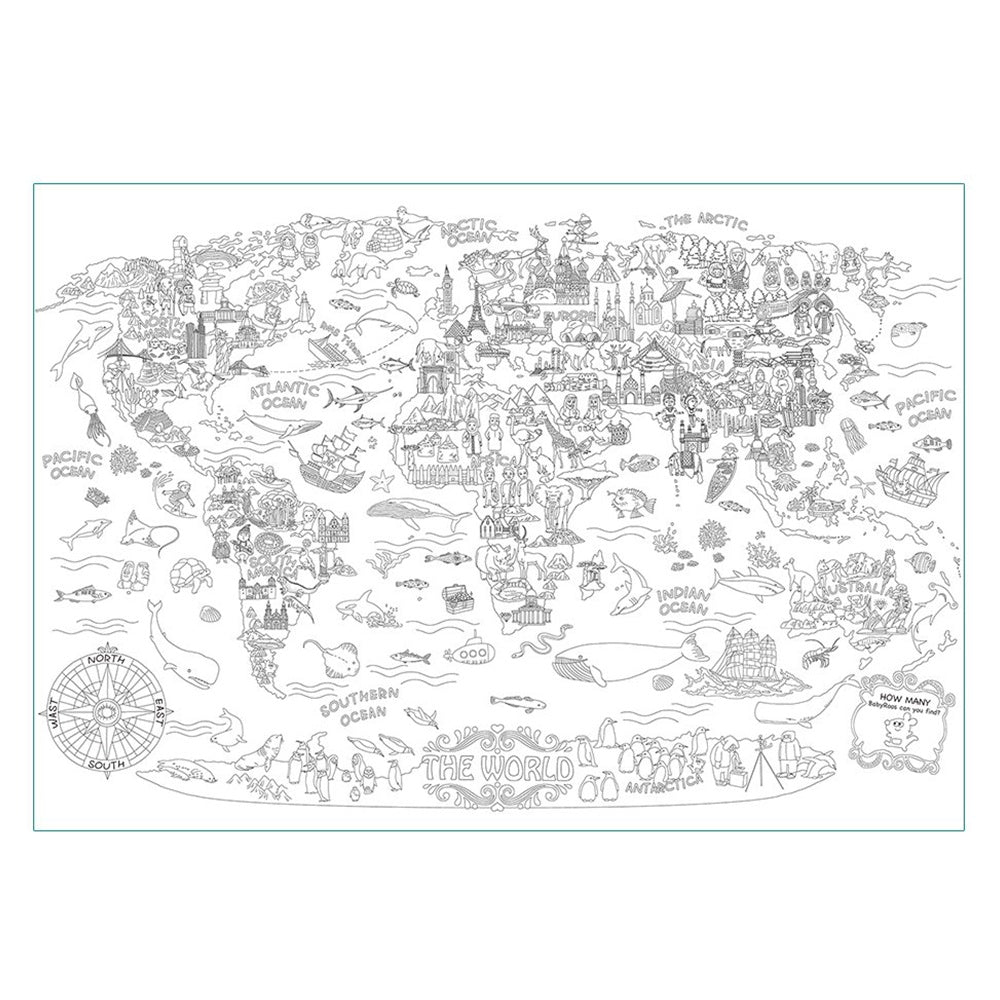 Jar Meló - Super Painter Giant Colouring Poster Pads The World