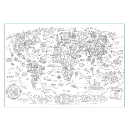 Jar Meló - Super Painter Giant Colouring Poster Pads The World