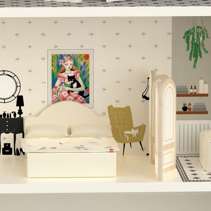 Classic World - Pretend & Play - Vintage Wooden Dollhouse