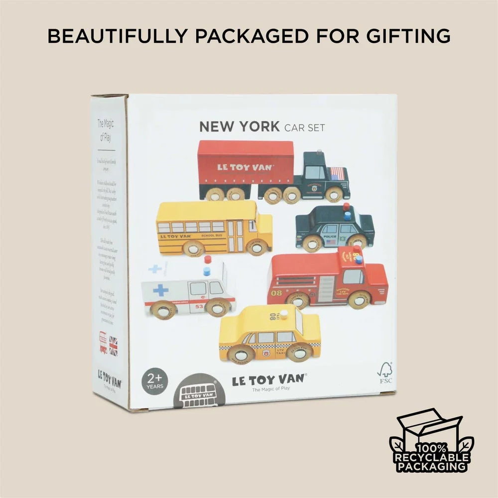Le Toy Van - American Toy Car Set - 7pcs