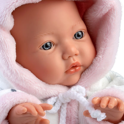 Llorens - Little Baby Girl Doll with Pink Outfit & Pacifier - 31cm