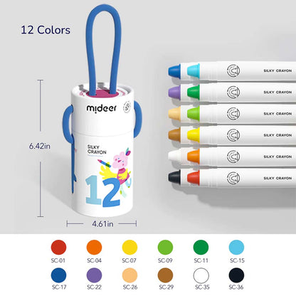 Mideer - Silky Quick - Dry Crayons