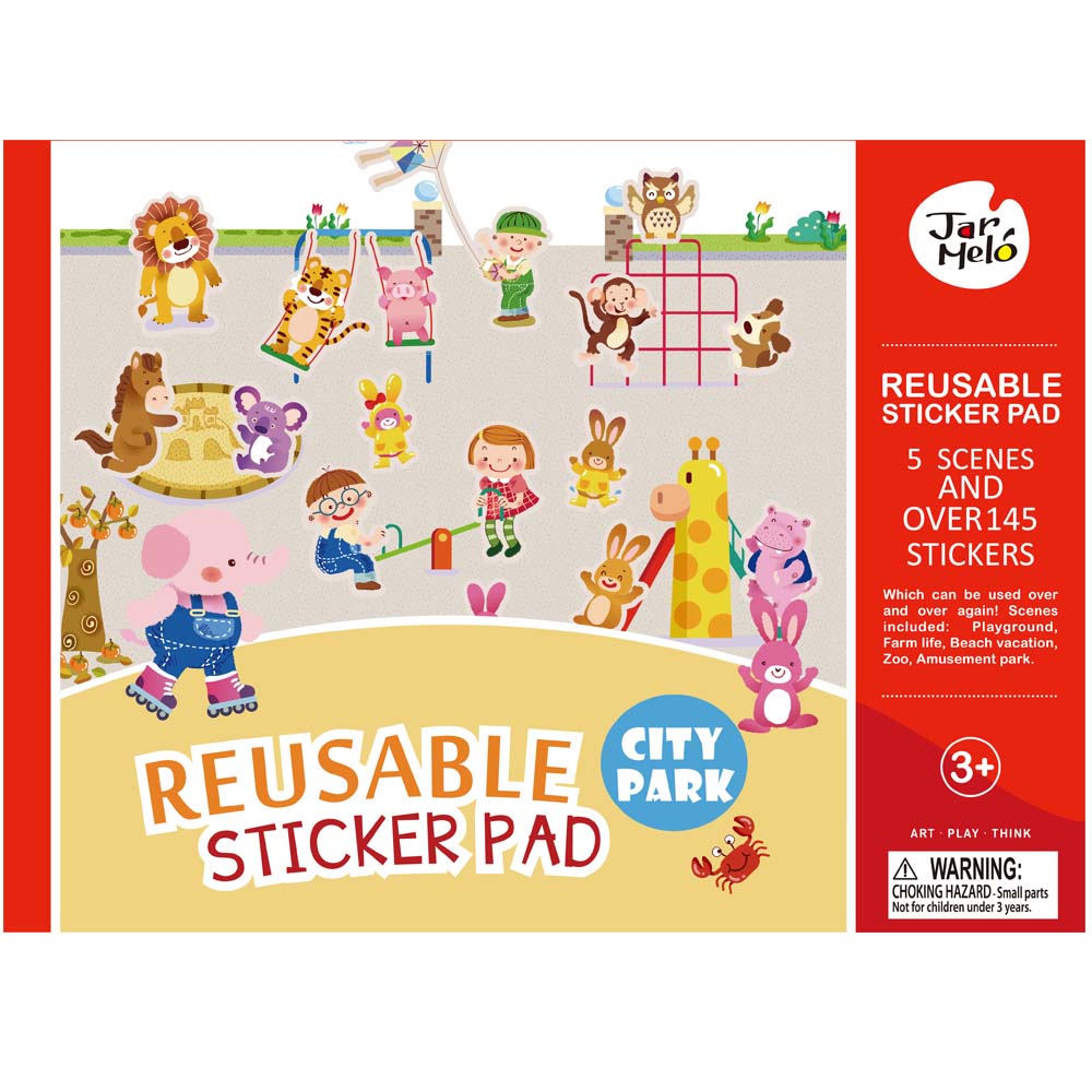 Jar Meló - Reusable Sticker Pad Set - City Park