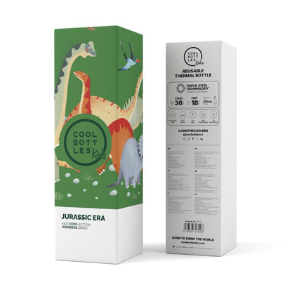 Cool Bottles - Kids Triple-Insulated Water Bottle - Jurassic Era 350ml