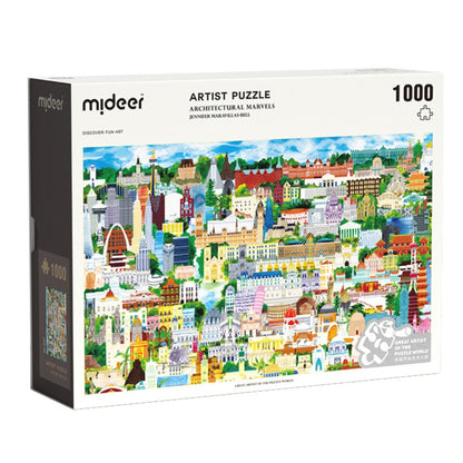 Mideer - Architectural Marvels - 1000 Piece Jigsaw Puzzle in Gift Box