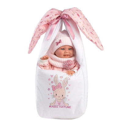 Llorens - Anatomically Correct Baby Girl Doll with Clothing & Baby Carrier: Nica - 40cm