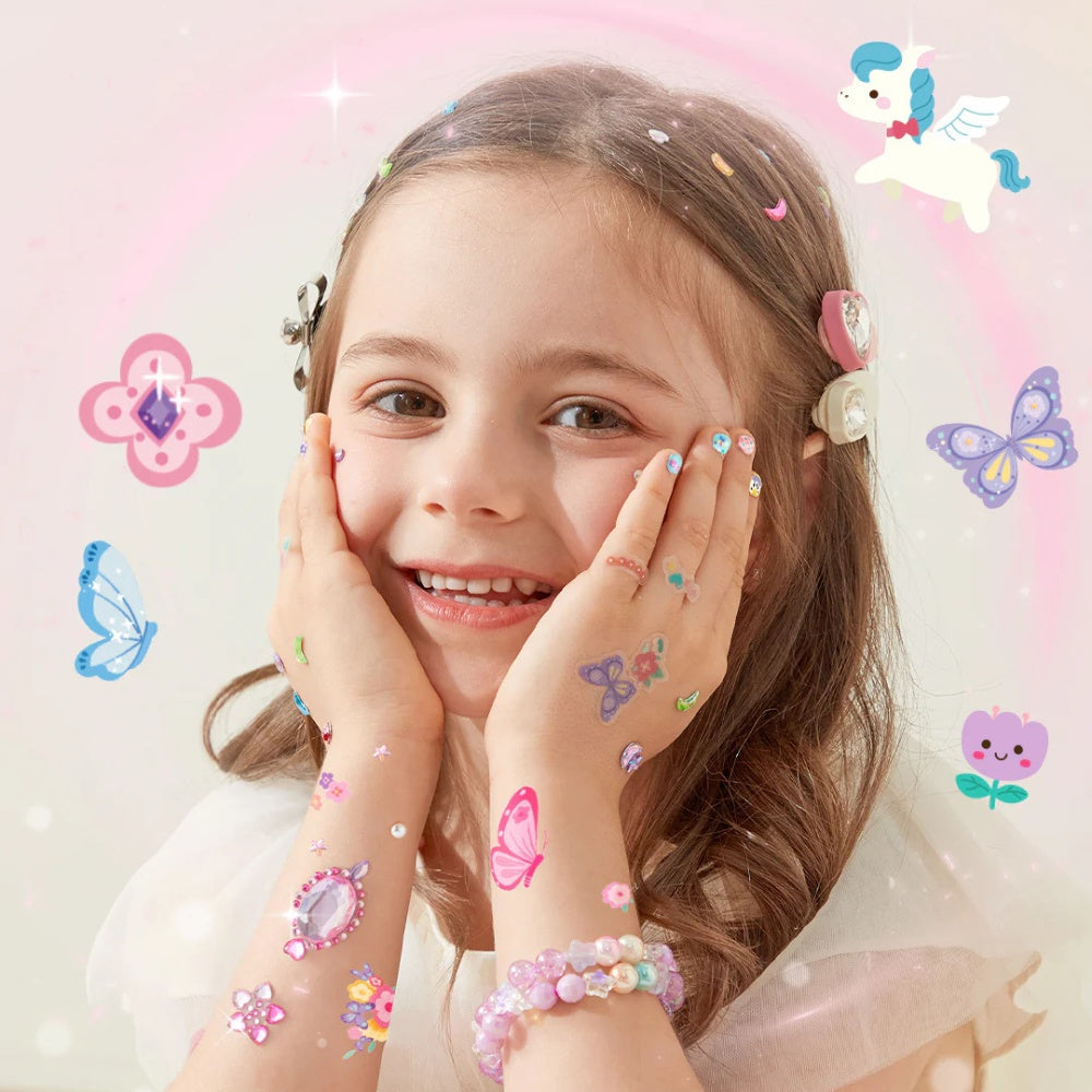 Mideer - Nail, Temporary Tattoo & Gem Sticker Pack - Garden Fairy - 1000pcs
