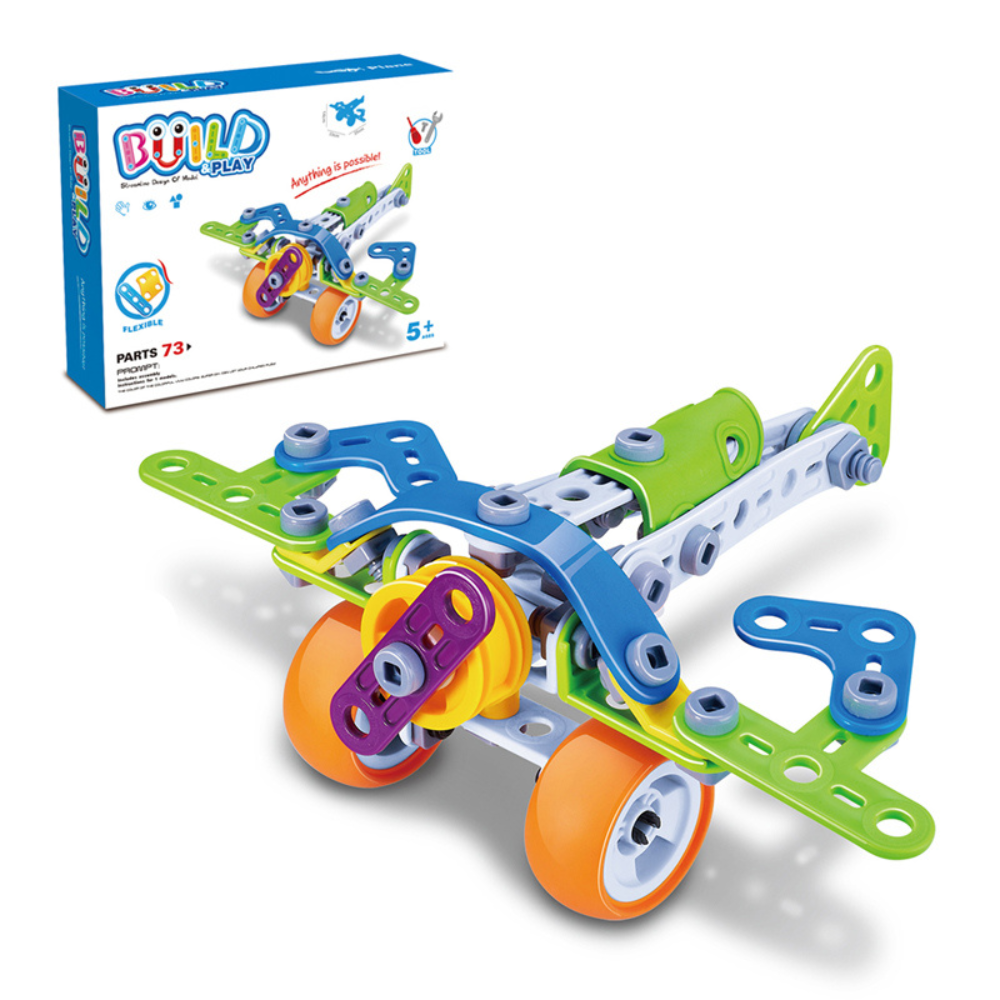 Cogo - Build & Play - Plane Construction Set - 75 Pieces
