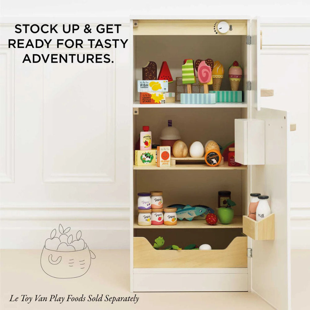 Le Toy Van - Wooden Freestanding Fridge Freezer - 10pcs