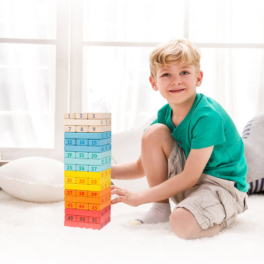Classic World - Deluxe Colourful Stacking Game - 55pcs - Motherhood