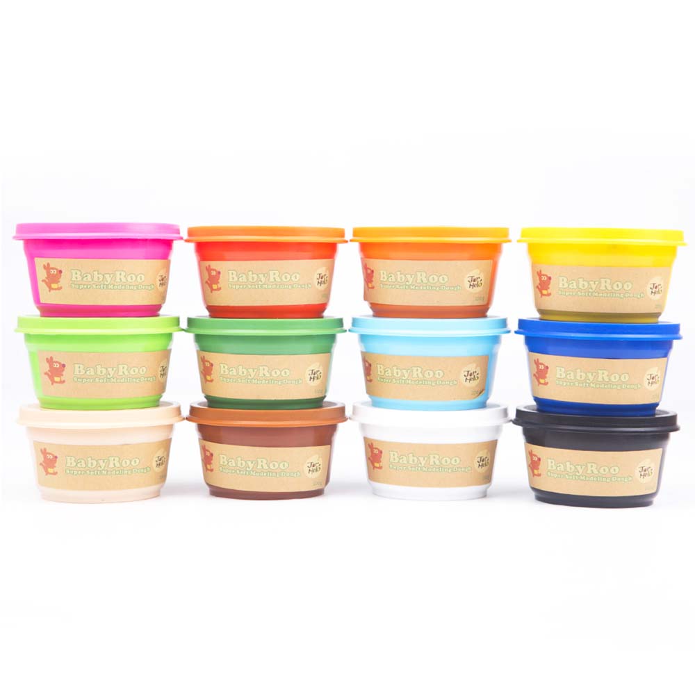 Jar Meló - Modeling Dough - Non-toxic and Safe for Kids - 12 Colours