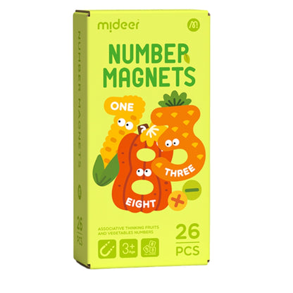 Mideer - Number Magnets - Fruit & Vegetable Number Mangets - 26pcs