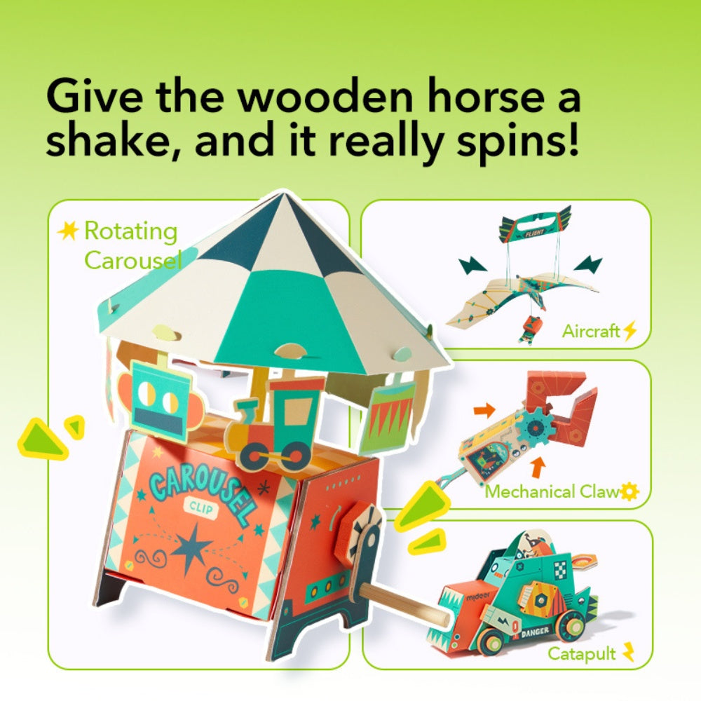 Mideer - DIY Kids Science Kit - Mechanics: Build Your Own Moving Models