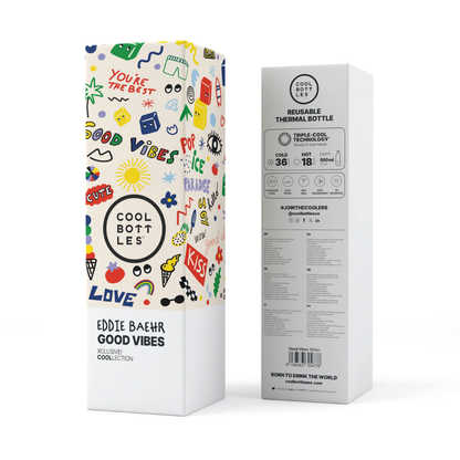Cool Bottles - Triple-Insulated Water Bottle - Good Vibes 500ml